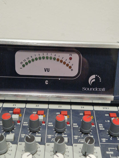 Soundcraft GB8 24 Channel Mixer - Live Sound Console - Very Good w/ Power Supply & Cover