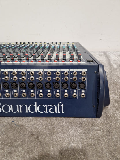 Soundcraft GB8 24 Channel Mixer - Live Sound Console - Very Good w/ Power Supply & Cover