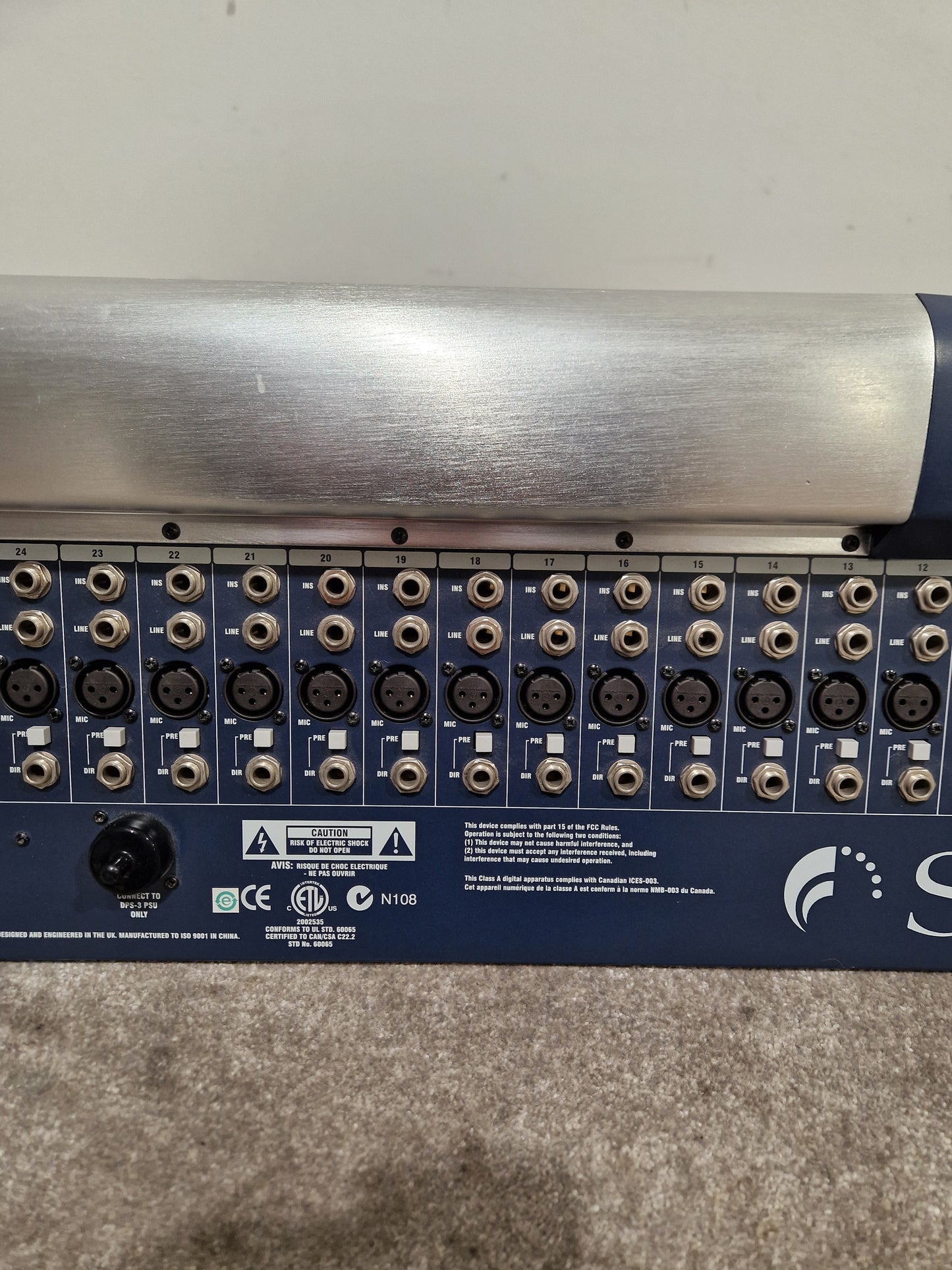 Soundcraft GB8 24 Channel Mixer - Live Sound Console - Very Good w/ Power Supply & Cover