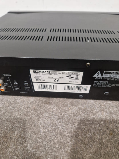 Tascam Cd-Rw900sl - Professional CD Recorder - Fair w/ Power Supply & Remote
