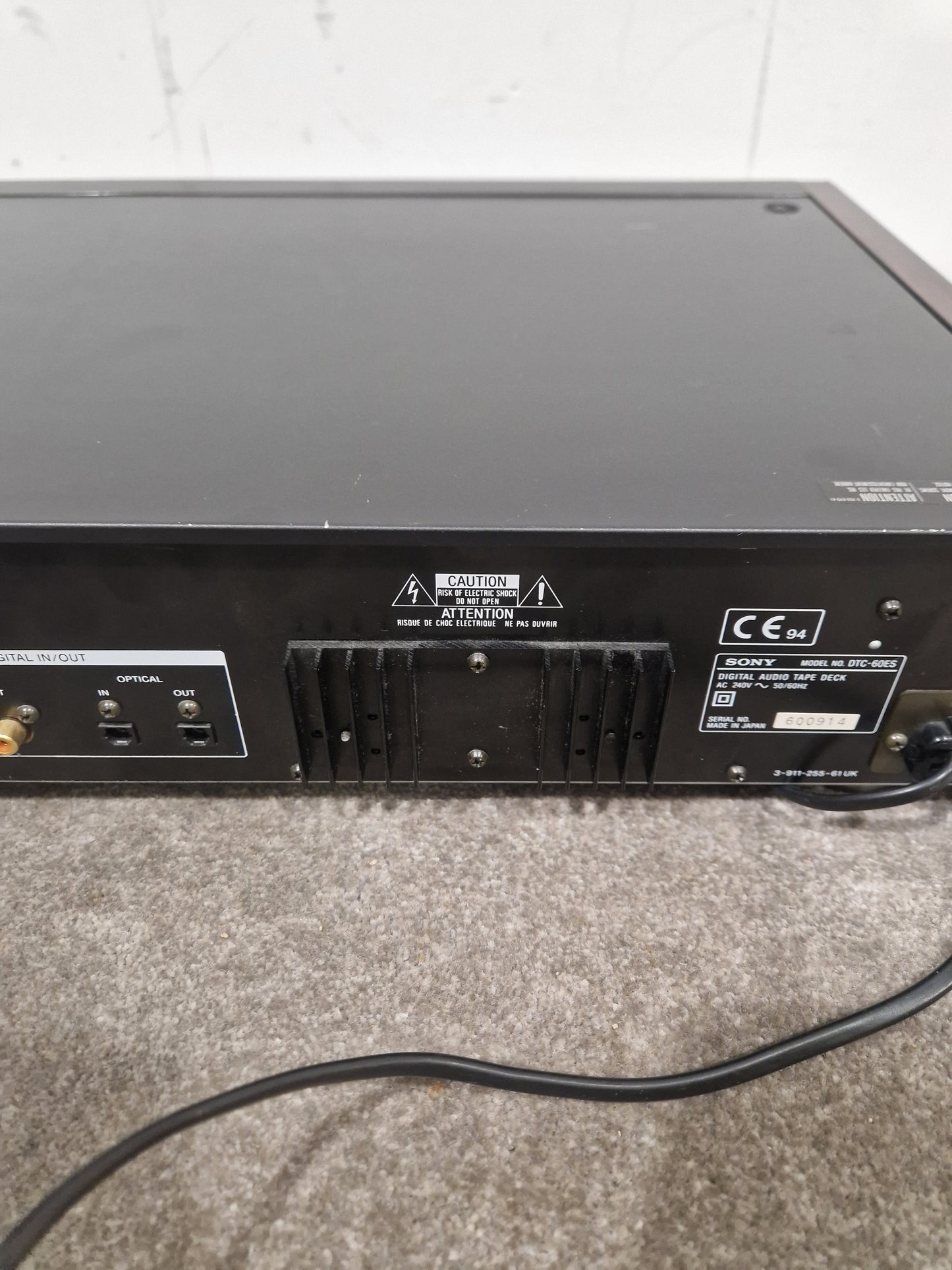 Sony DTS-60ES DAT Recorder - Professional Audio Archiving - Spares or Repair