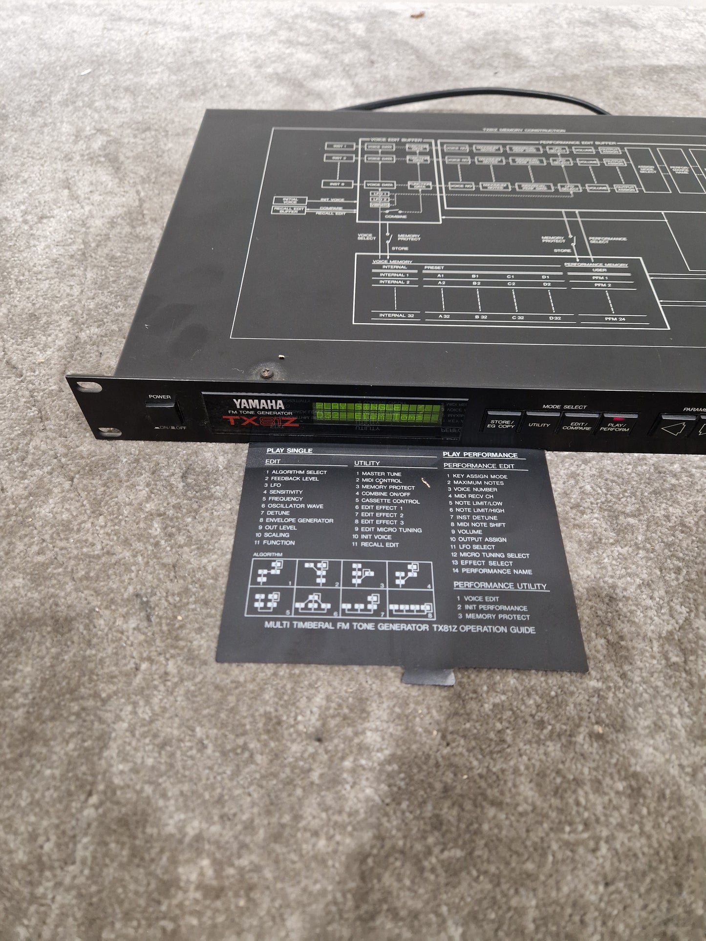 Yamaha TX81Z - FM Synthesizer Module - Excellent w/ Power Supply