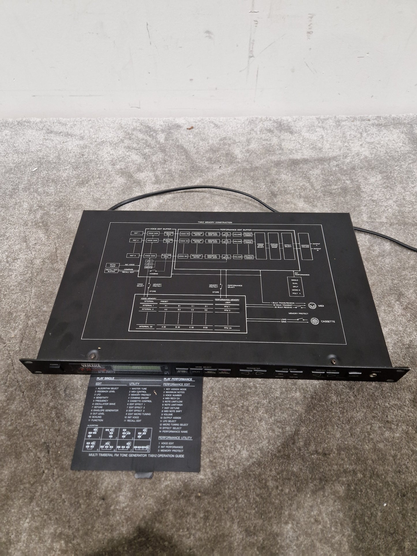 Yamaha TX81Z - FM Synthesizer Module - Excellent w/ Power Supply