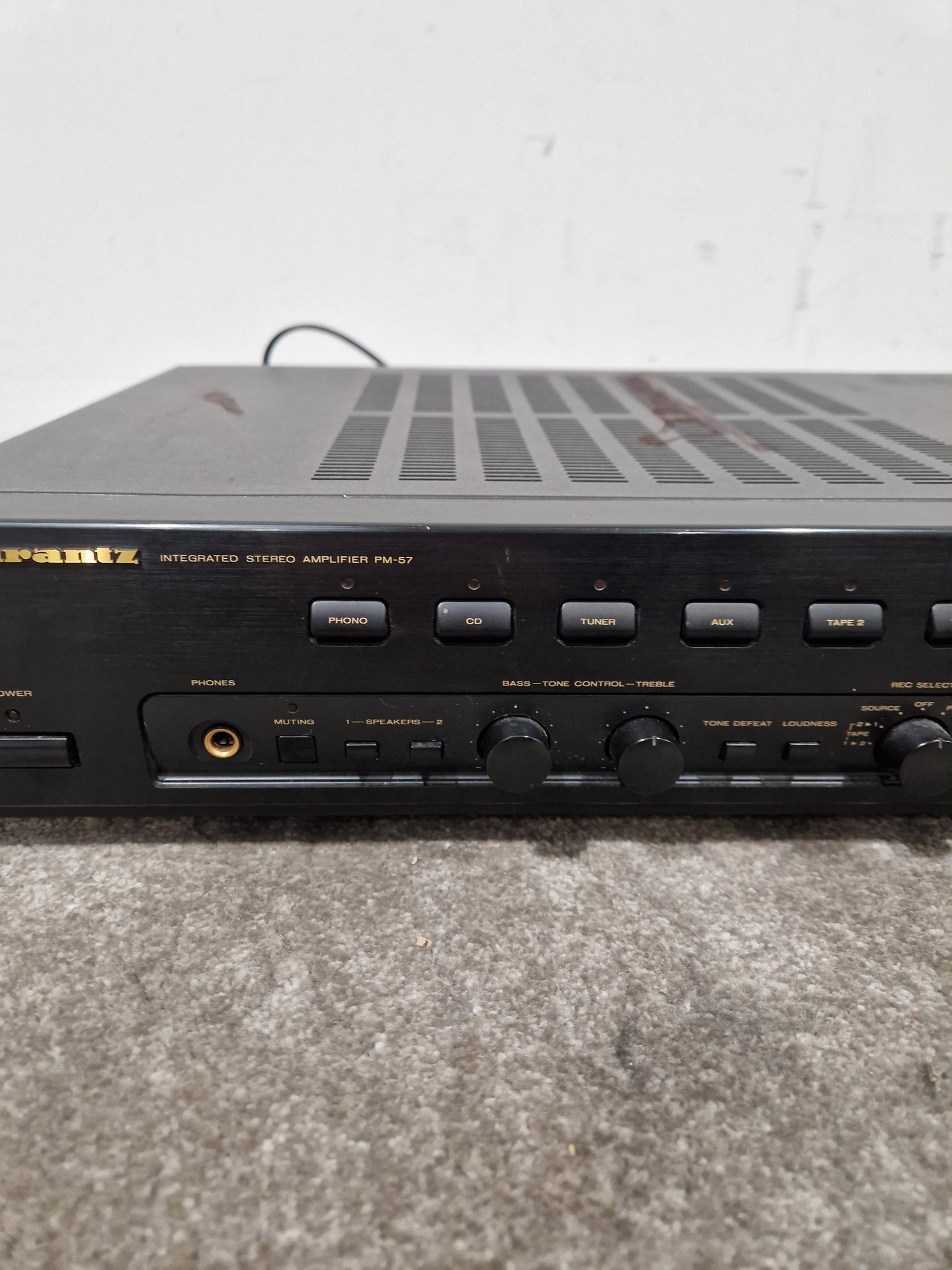 Marantz Amplifier PM- 57 - Stereo Integrated Amplifier - Good w/ Power Supply & Remote