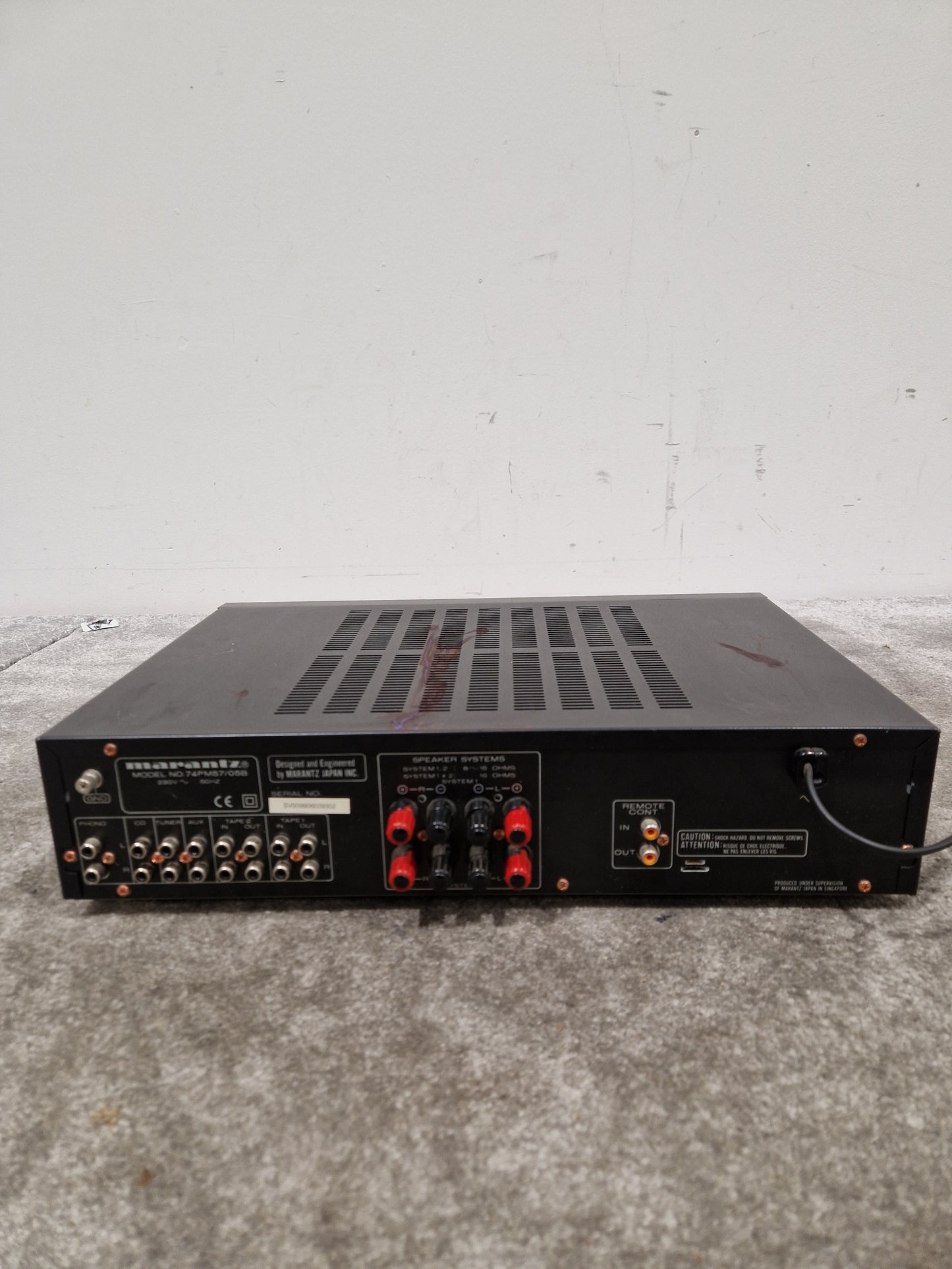 Marantz Amplifier PM- 57 - Stereo Integrated Amplifier - Good w/ Power Supply & Remote