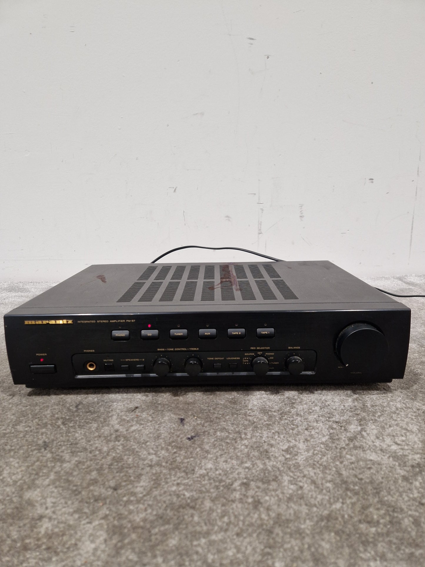Marantz Amplifier PM- 57 - Stereo Integrated Amplifier - Good w/ Power Supply & Remote