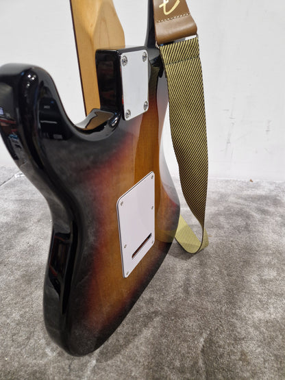 Fender Standard Stratocaster LRL WPG-3TS – 3-Tone Sunburst – Crafted in Indonesia (2023) – Excellent w/ Strap