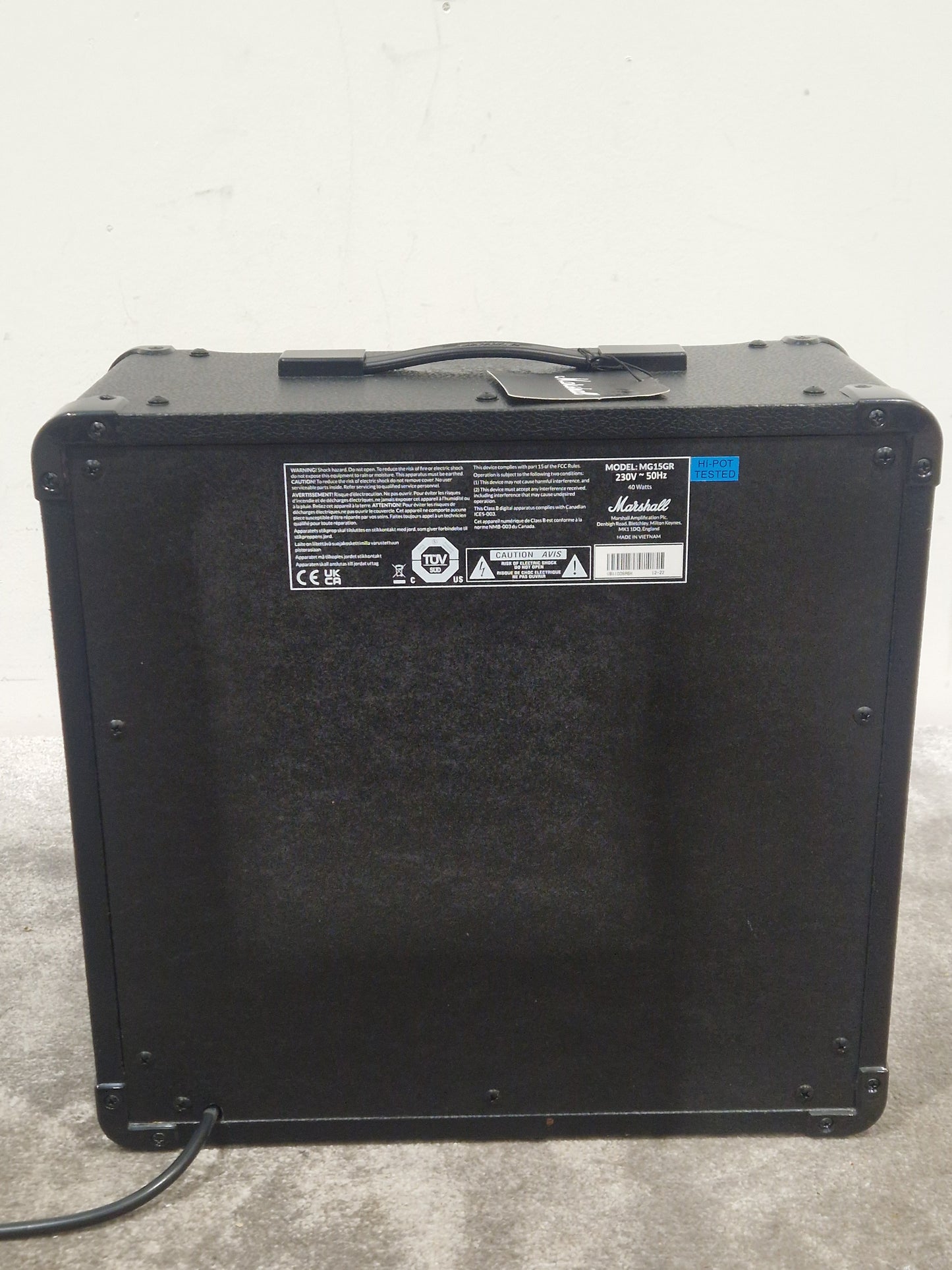 Marshall MG15R - 15W Combo Amp - Excellent w/ Power Supply