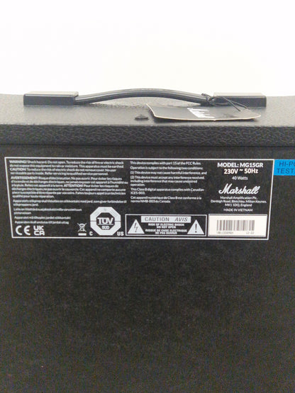 Marshall MG15R - 15W Combo Amp - Excellent w/ Power Supply