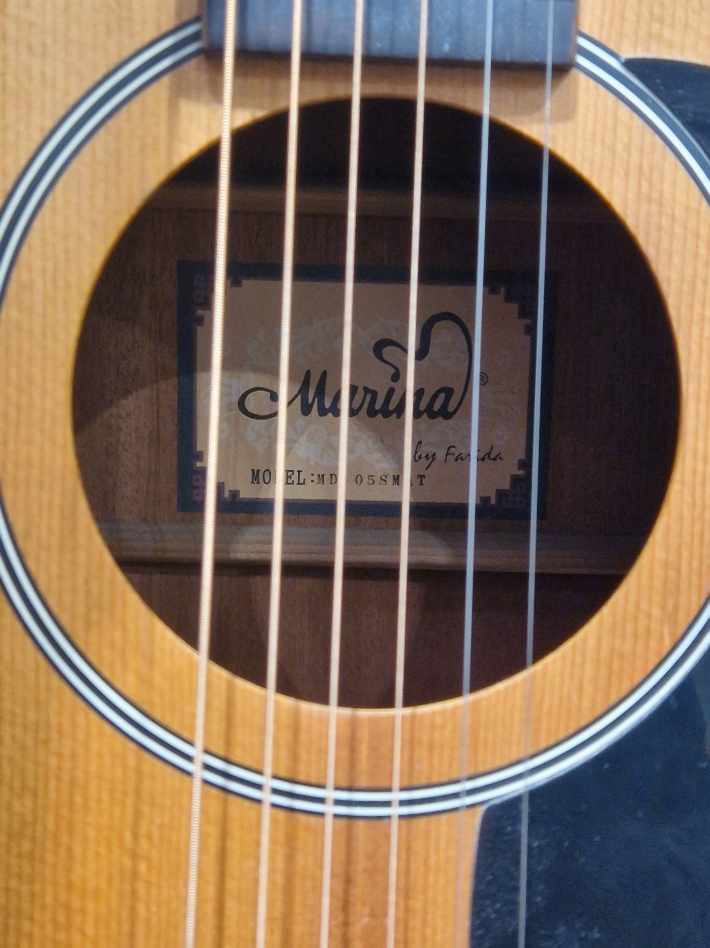 Marina Made BY Farida Md-05smat - Solid Top Acoustic Guitar - Excellent