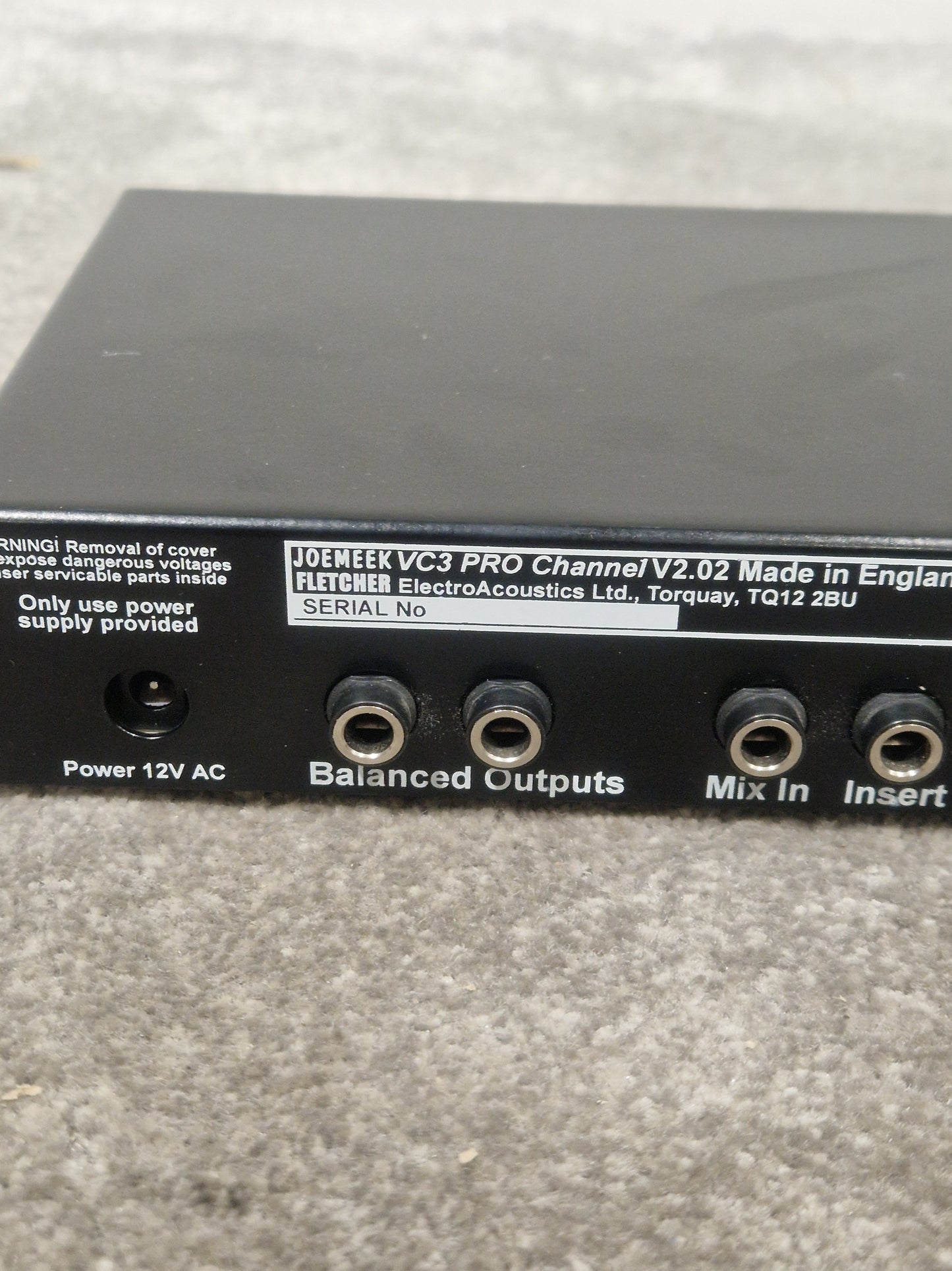 Joe Meek Pro Channel VC3 - Studio Quality Preamp - Excellent w/ Power Supply