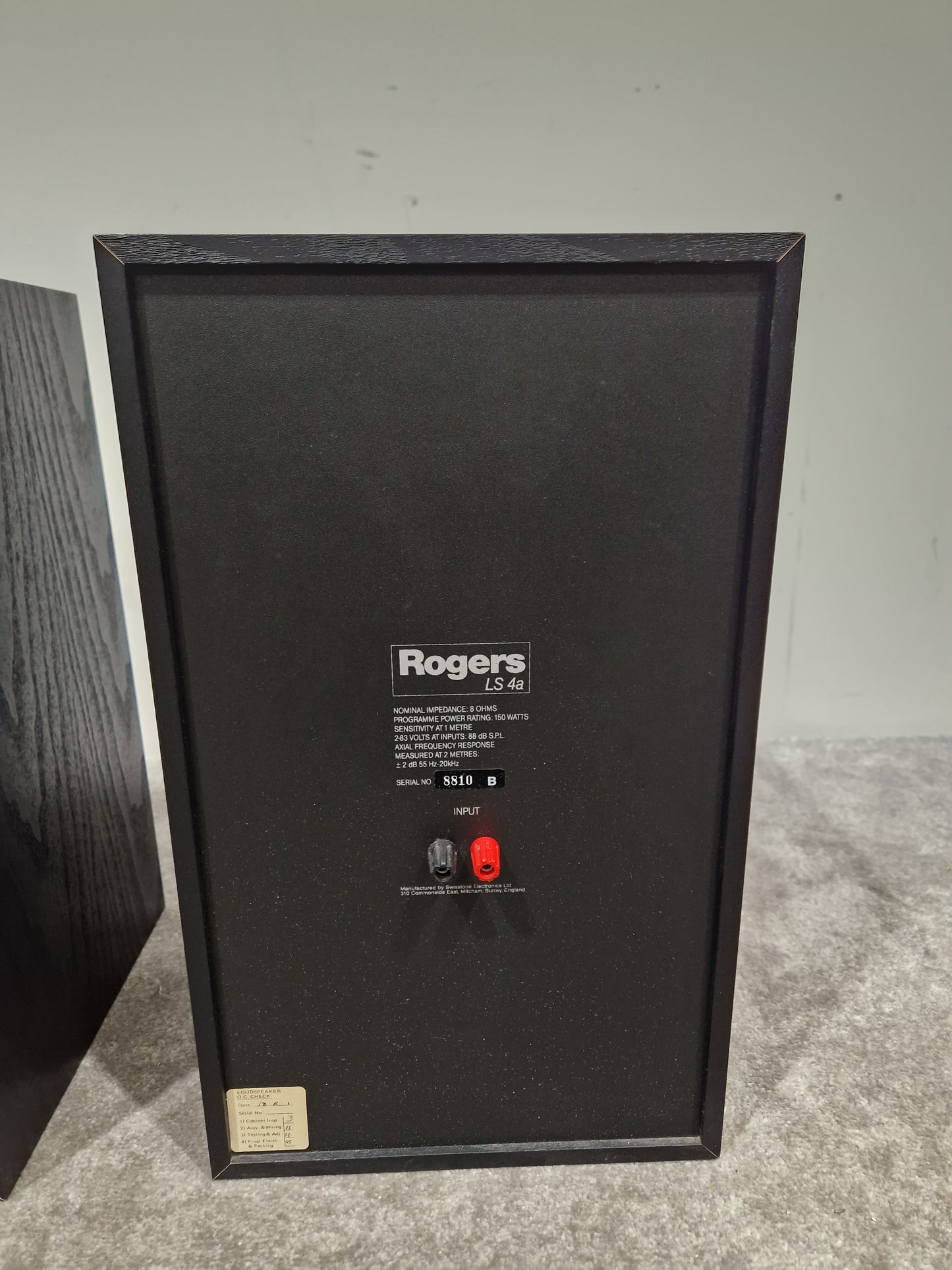 Rogers LS-4A - Pair OF HI-FI Speakers - Bookshelf Design - Excellent