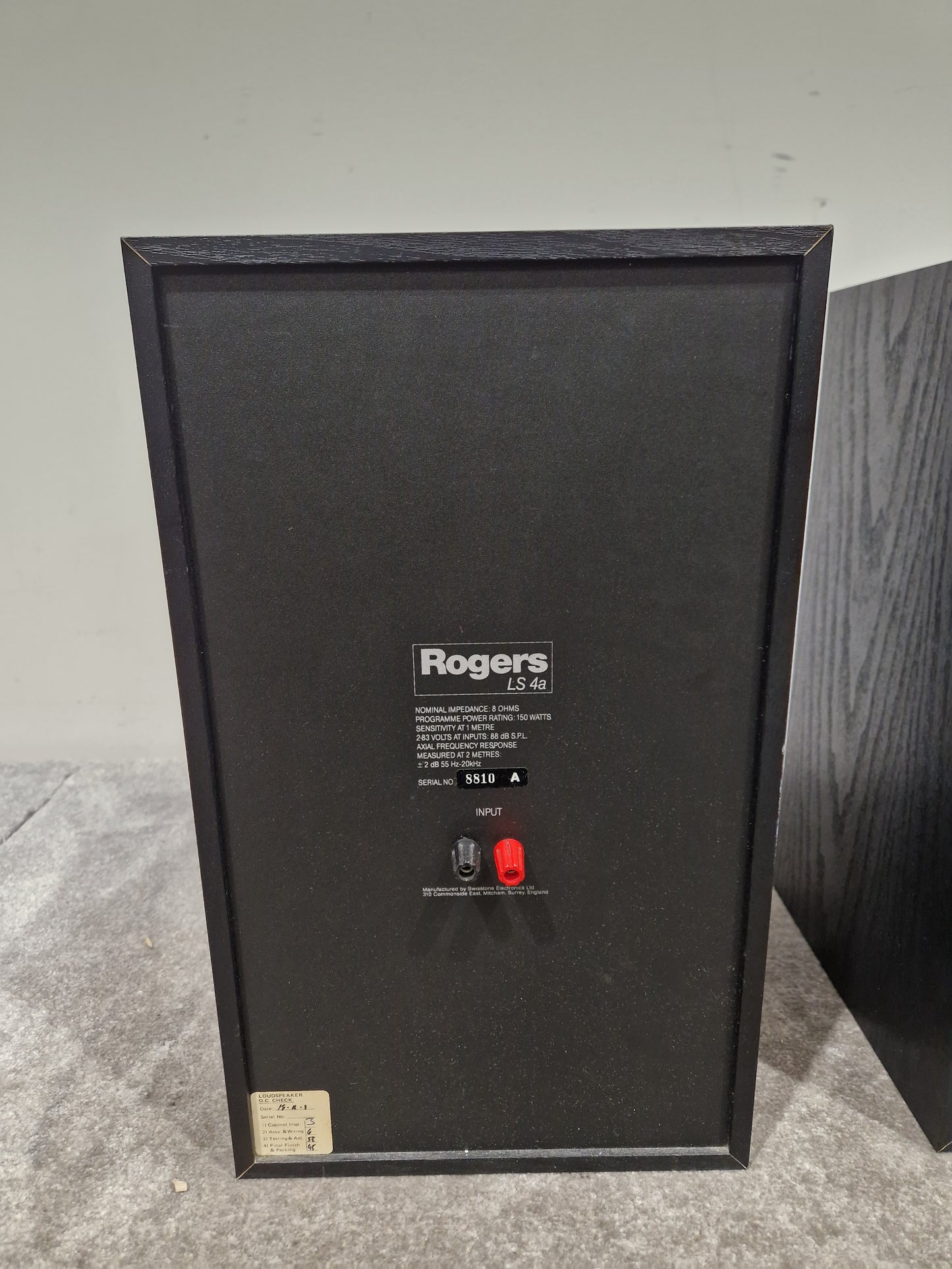 Rogers LS-4A - Pair OF HI-FI Speakers - Bookshelf Design - Excellent