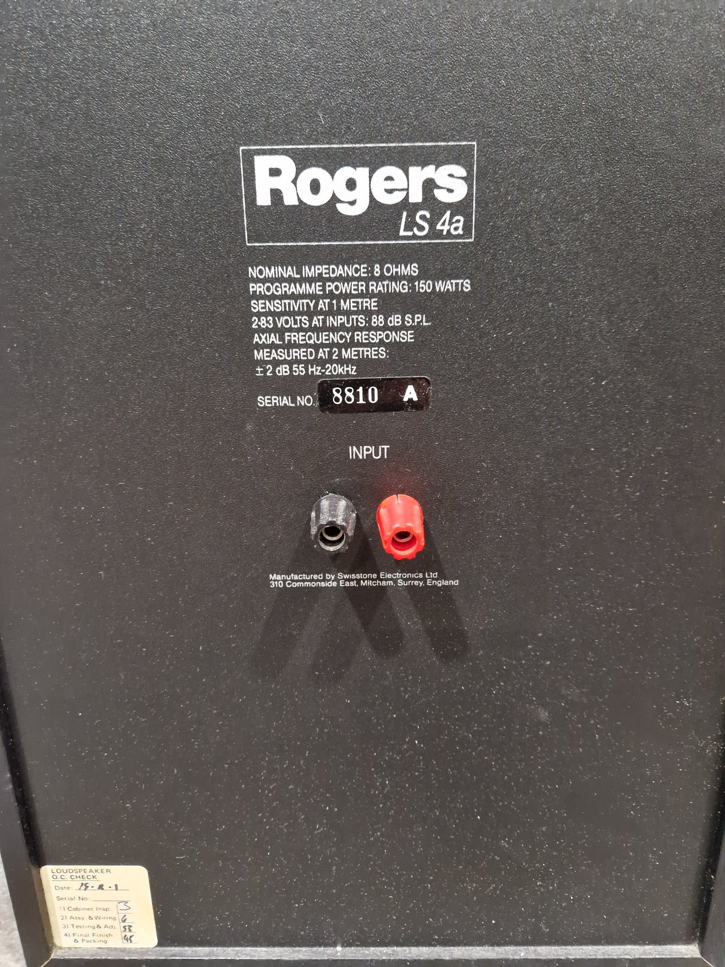 Rogers LS-4A - Pair OF HI-FI Speakers - Bookshelf Design - Excellent