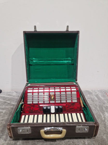 Parrot Accordion 1407 48 Bass 34 Key - Compact Design - Excellent w/ Hard Case