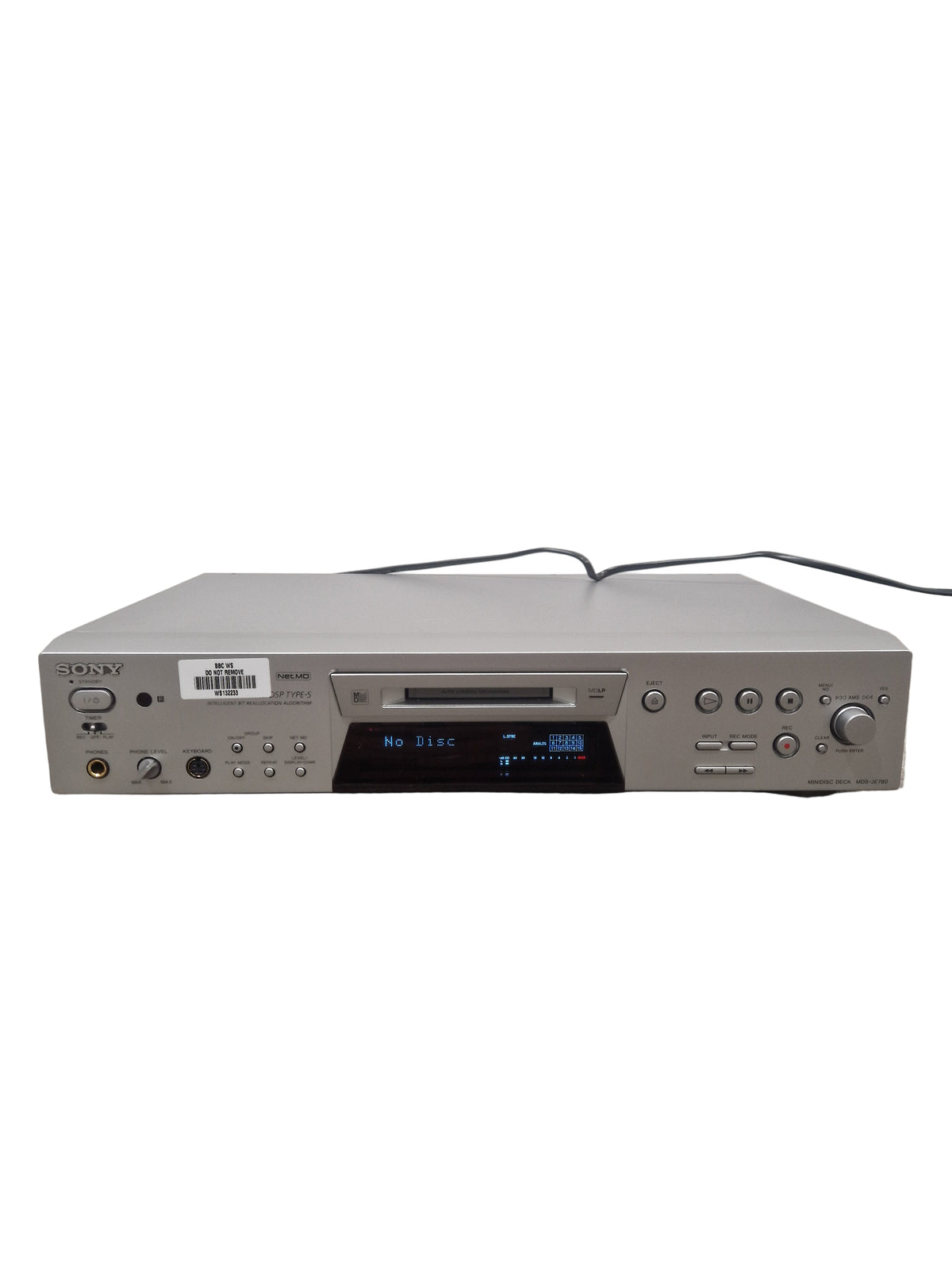 Sony MDS-JE780 - MiniDisc Player - Spares or Repair w/ Remote