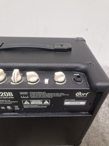 Cort CM20B - 20W Bass Combo Amp - Excellent w/ Power Supply
