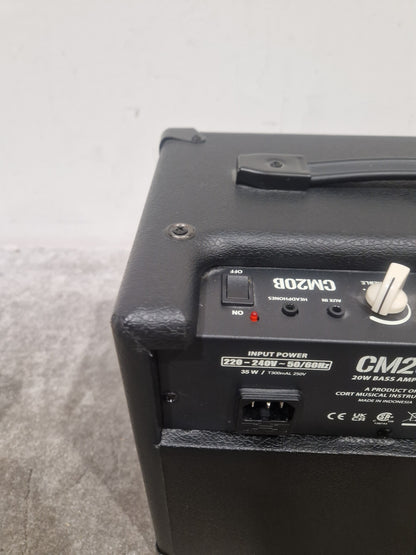 Cort CM20B - 20W Bass Combo Amp - Excellent w/ Power Supply