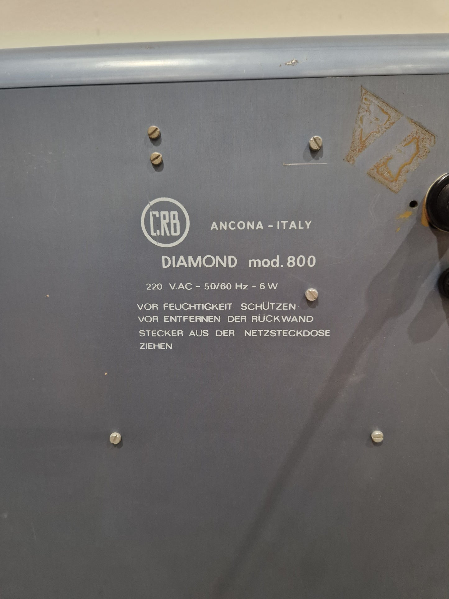 CRB Diamond 800 Organ - Rare Reverse Keys Model - Good w/ Power Supply & Hard Case