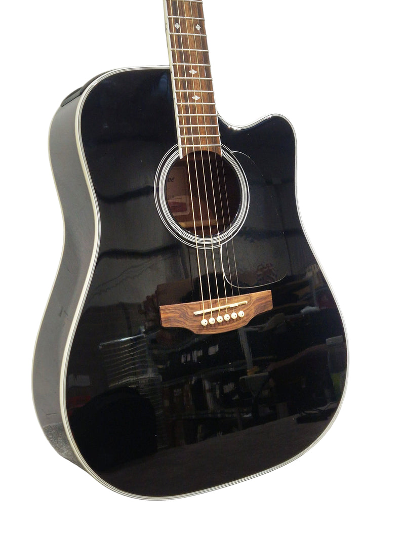 Takamine Gd34ce-Blk - Dreadnought Cutaway Acoustic-Electric - Excellent w/ Original Box & Soft Case - Image 1