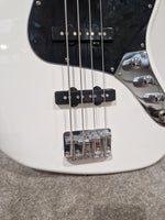 Fender Squier Jazz Bass Guitar White - Classic Tone Electric Bass ICS18089845 - Excellent w/ & Full set Up - Image 3