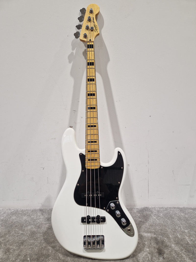 Fender Squier Jazz Bass Guitar White - Classic Tone Electric Bass ICS18089845 - Excellent w/ & Full set Up - Image 4