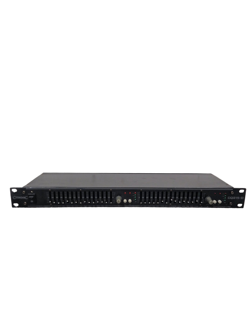Citronic Equalizer CQ215 B - Dual 15-Band EQ - Very Good w/ Power Supply - Image 1