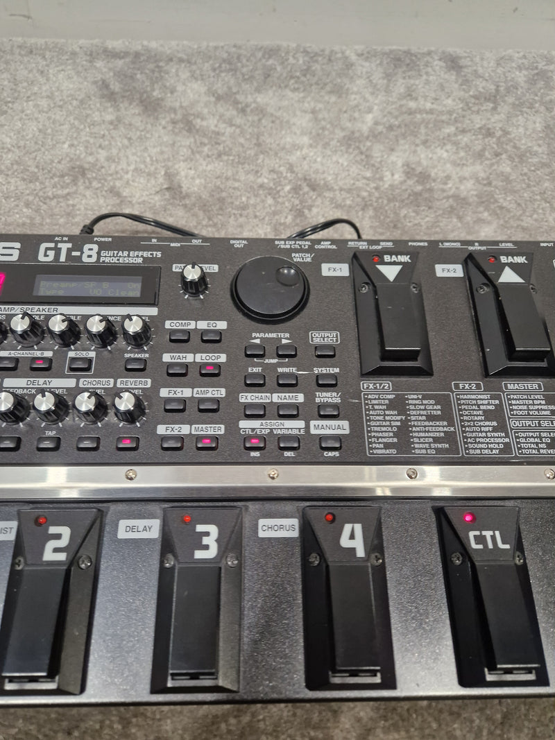 Boss GT-8 - Multi-Effects Processor - Excellent w/ Power Supply - Image 8