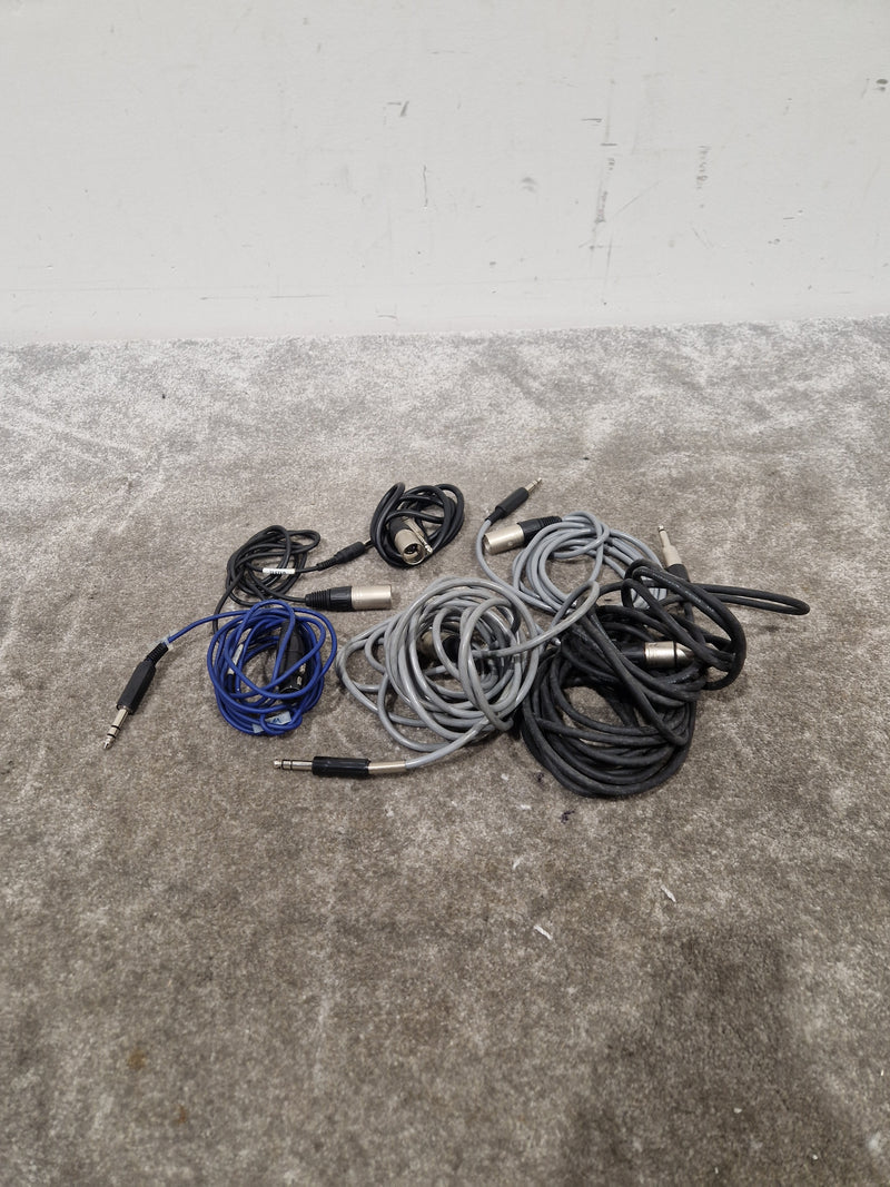Set of 6 XLR to Jack Audio Cables - Mixed Stereo & Mono Leads - Good - Image 5