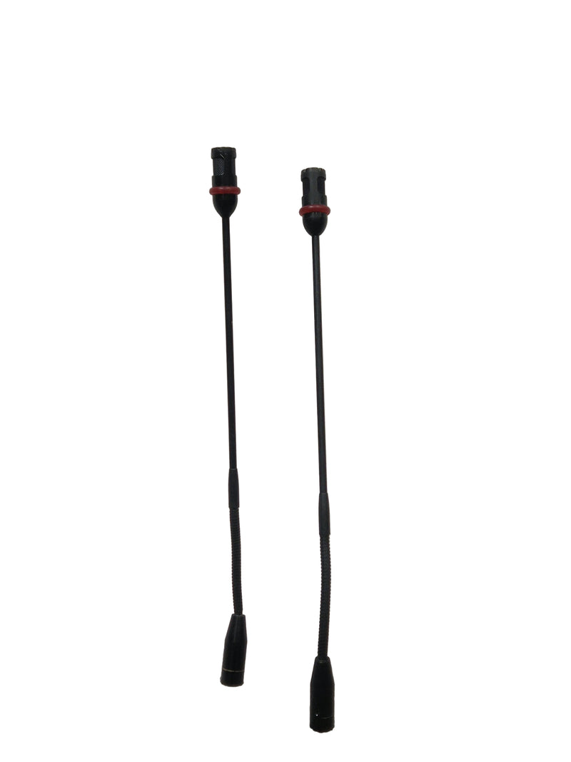 Pair OF Generic Goose Neck Microphones - Flexible Positioning - Very Good - Image 1