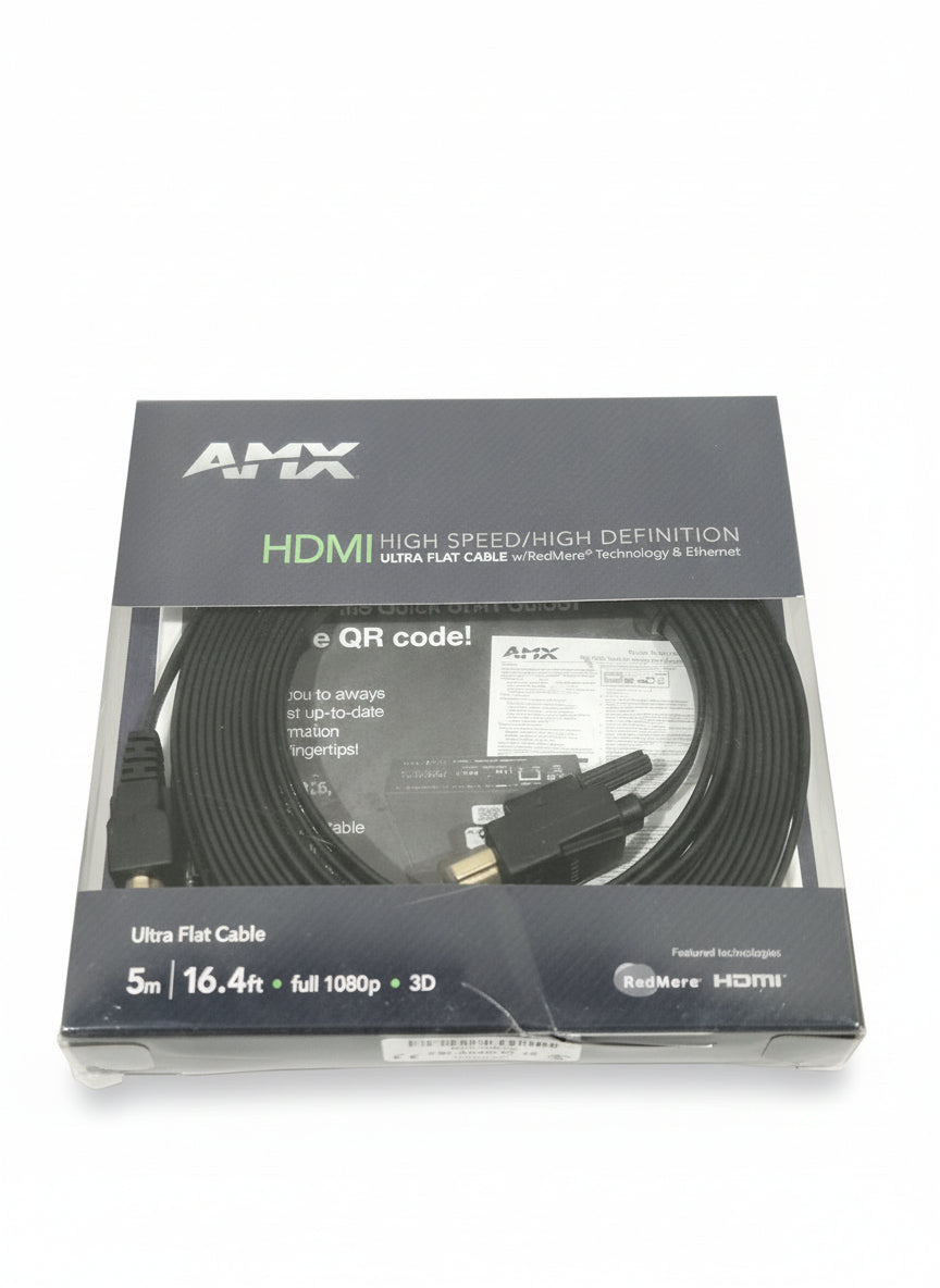 5M AMX Ultra Flat HDMI Cable - High-Speed Transmission - Excellent w/ Original Box