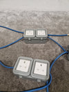Blue CEE Industrial Plug to 5× Dual UK Socket Distribution Lead - Rugged Industrial Design - Good - Photo 7