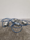Blue CEE Industrial Plug to 5× Dual UK Socket Distribution Lead - Rugged Industrial Design - Good - Photo 10