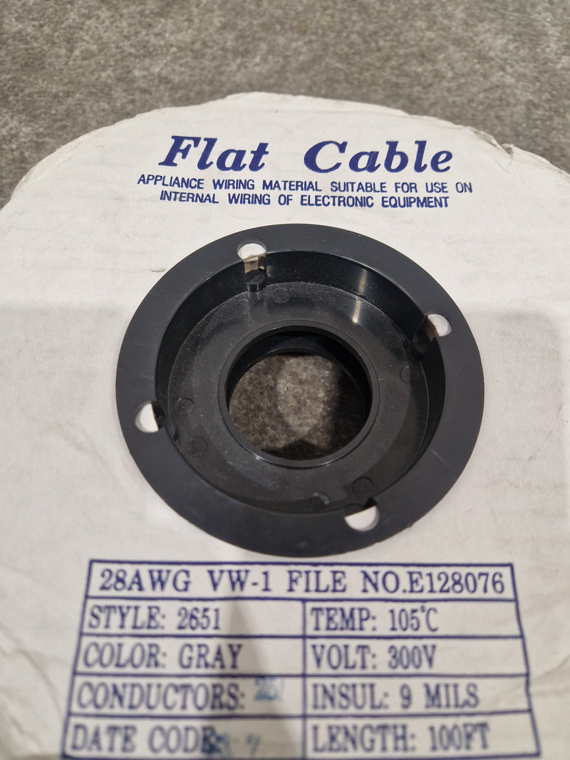 100FT Gray Flat Cable 28AWG VW-1 Style 2651 - 300V Internal Wiring for Electronic Equipment - Excellent - Image 4