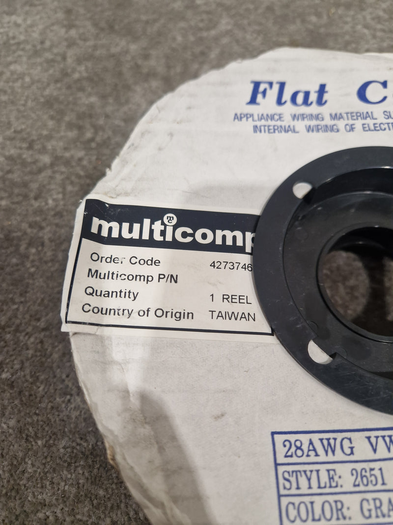 100FT Gray Flat Cable 28AWG VW-1 Style 2651 - 300V Internal Wiring for Electronic Equipment - Excellent - Image 10
