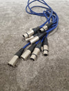 4 Blue XLR Microphone Cables - High-Quality Audio Transfer - Excellent - Photo 2