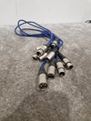 4 Blue XLR Microphone Cables - High-Quality Audio Transfer - Excellent - Photo 3