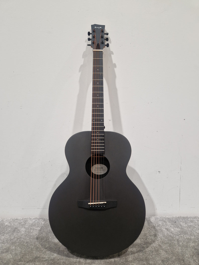 Enya EA-XO-BLK Black Acoustic Guitar - Premium Sound Quality - Excellent w/ Soft Case - Image 4