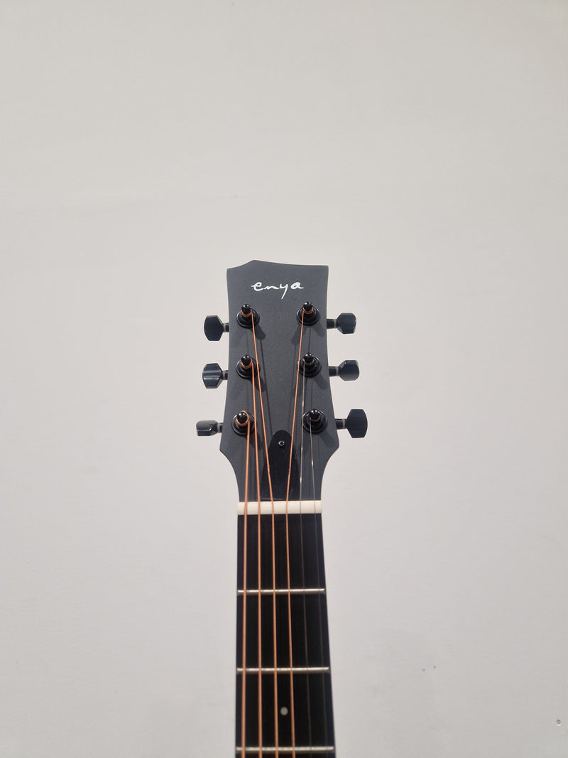 Enya EA-XO-BLK Black Acoustic Guitar - Premium Sound Quality - Excellent w/ Soft Case - Image 8