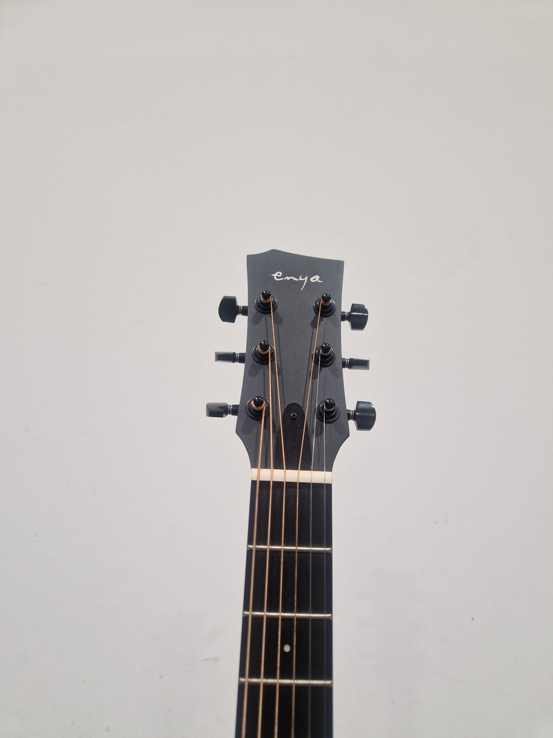 Enya EB-X1-PRO Natural 1/2 Acoustic Guitar - Compact Travel Size - Excellent w/ Soft Case & Guitar Accessories - Image 19