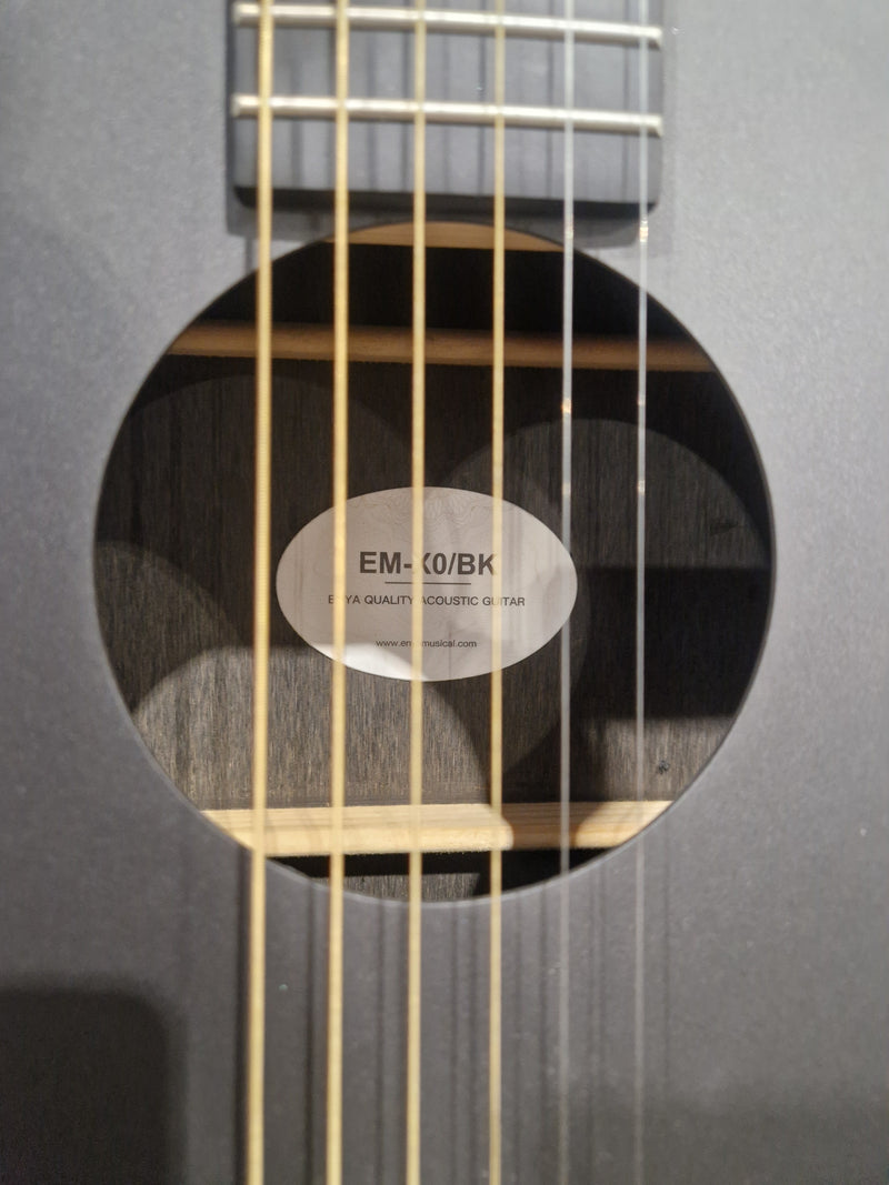 Enya EM-K0/BK Acoustic Guitar - Black Finish - Excellent - Image 5