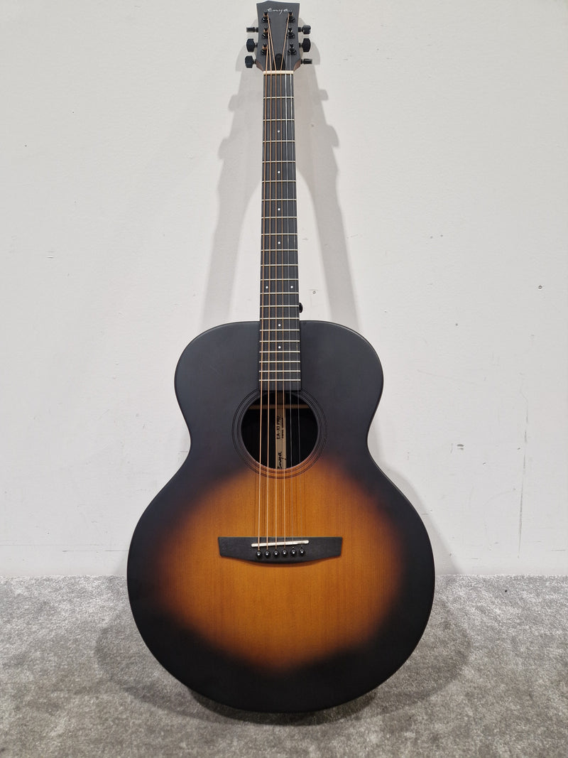 Enya EA-X1-PRO Sunburst Acoustic Guitar - Premium Solid Top - Excellent w/ Soft Case & Guitar Accessories - Image 2