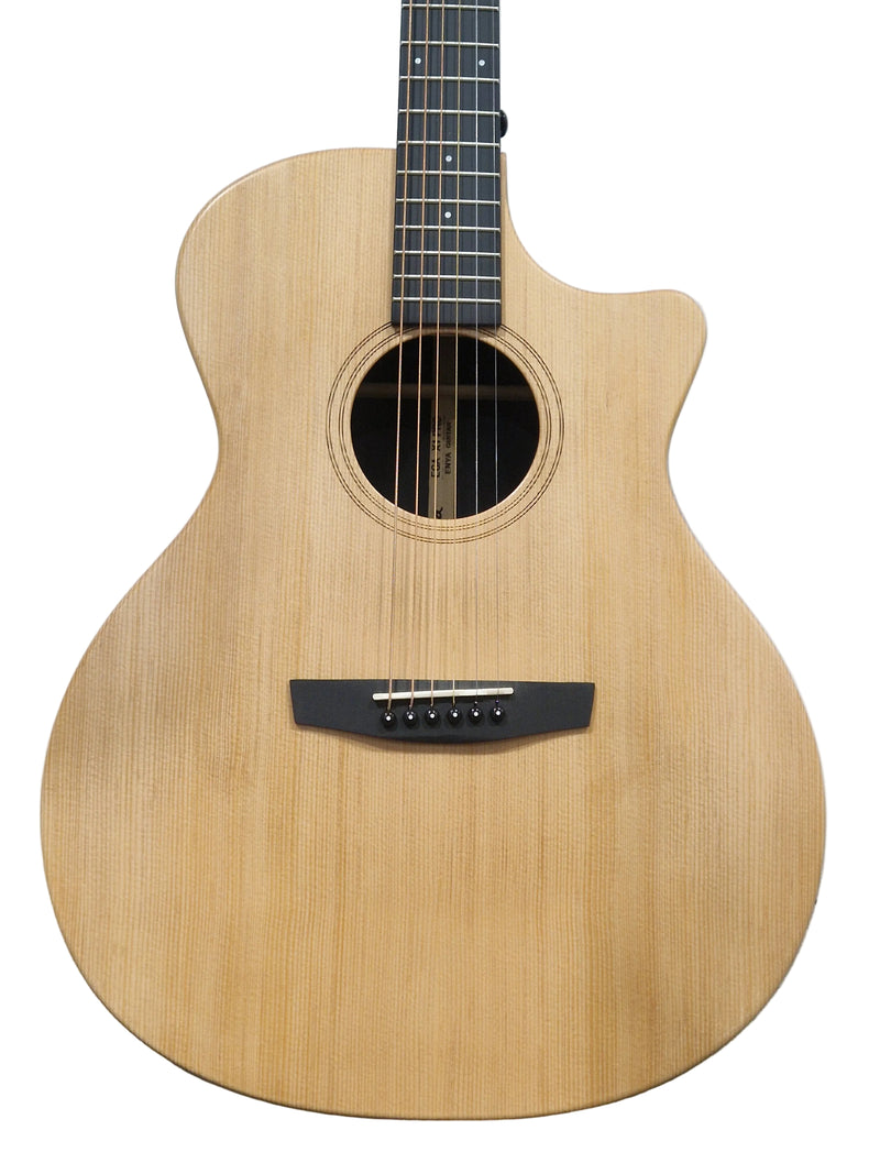Enya EGA-X1-PRO Natural Acoustic Guitar - Solid Spruce Top - Excellent w/ Soft Case & Guitar Accessories - Image 1