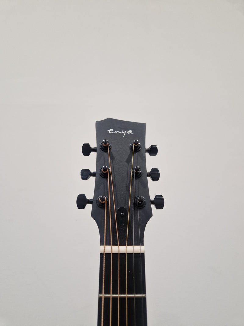 Enya EGA-X1-PRO Natural Acoustic Guitar - Solid Spruce Top - Excellent w/ Soft Case & Guitar Accessories - Image 3