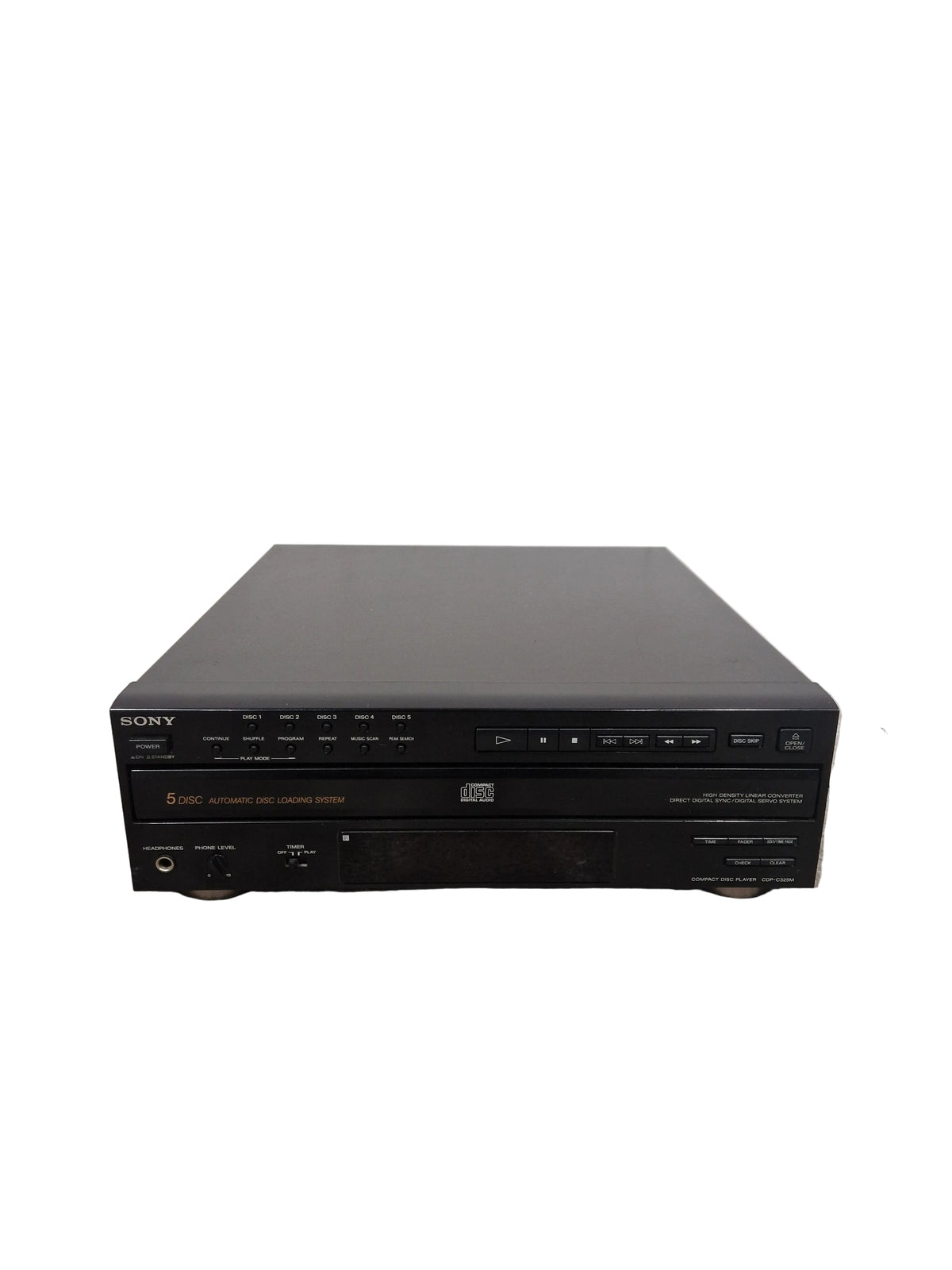 Sony CPD-325M 5 Disc CD Player - Multi-Disc Changer - Excellent w/ Power Supply