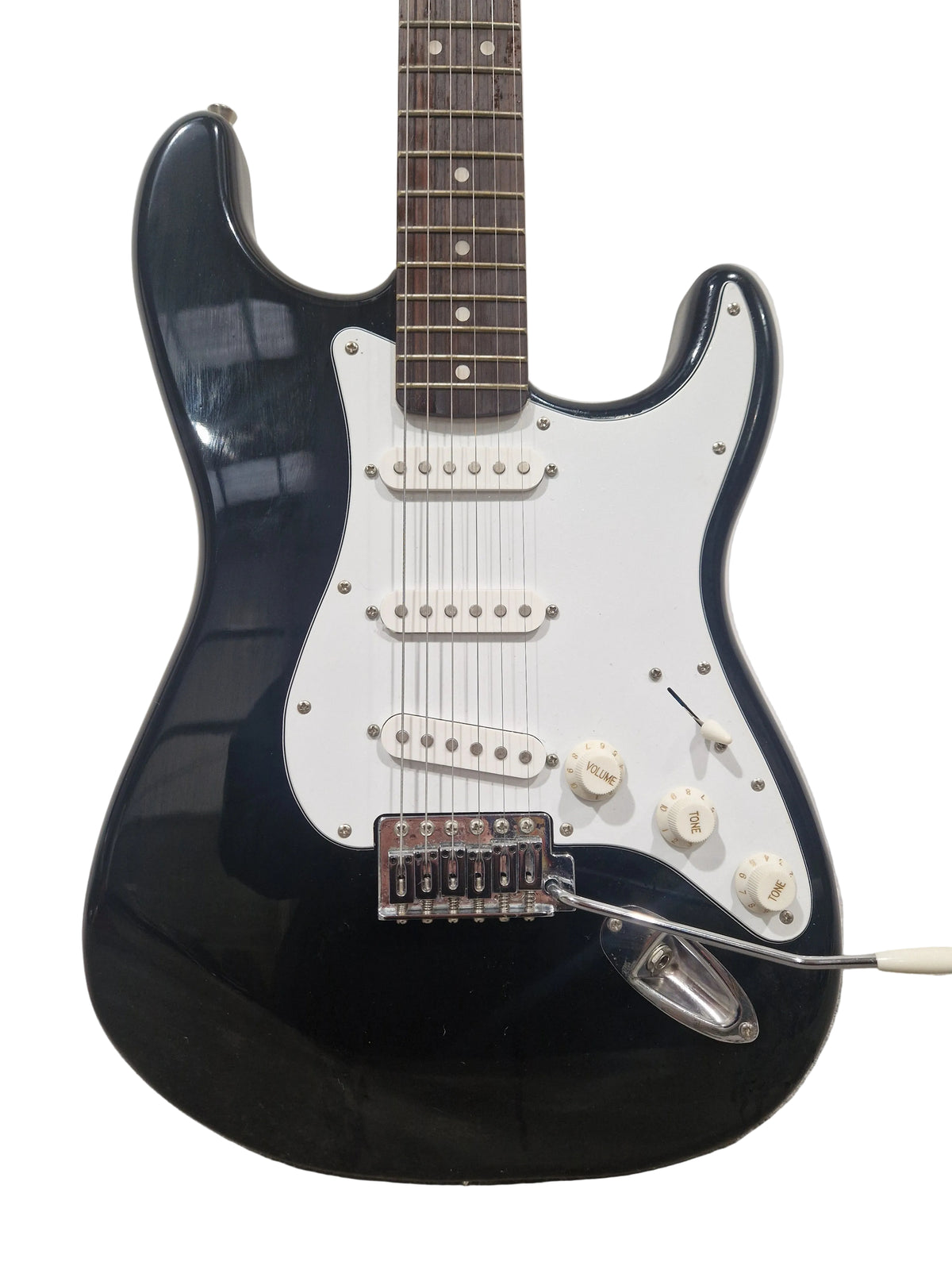 Fender Star-Caster Strat Black Made IN China - Solid Body Electric Guitar - Excellent w/ Soft Case & Whammy Bar