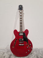 Indie Semi Acoustic 335 Electric Guitar Red - Made in Korea - Excellent w/ Hard Case - Image 10