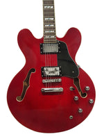 Indie Semi Acoustic 335 Electric Guitar Red - Made in Korea - Excellent w/ Hard Case - Image 1