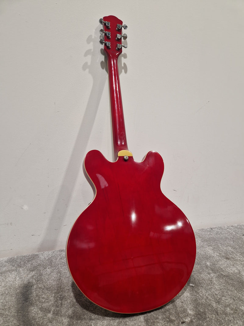 Indie Semi Acoustic 335 Electric Guitar Red - Made in Korea - Excellent w/ Hard Case - Image 16