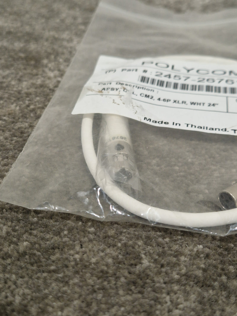 Pair OF Polycom White CM2 4-6P XLR Cables - High-Fidelity Audio - Excellent w/ Original Packaging - Image 10